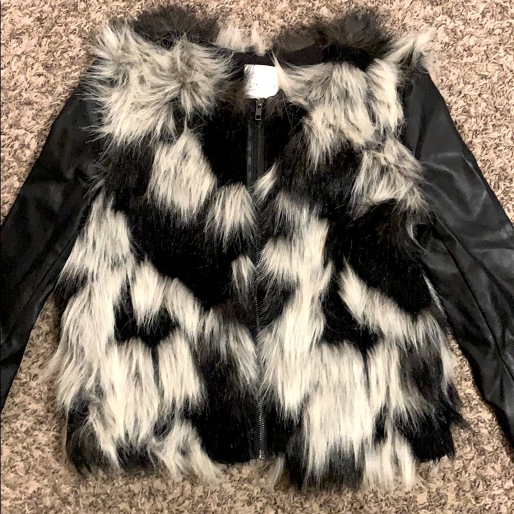 Faux fur/leather jacket
